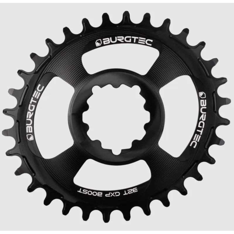 Pinion față pentru bicicleta BURGTEC Oval GXP Boost 3mm Offset Thick Thin Chainring ­Burgtec Black 32T Chilipir